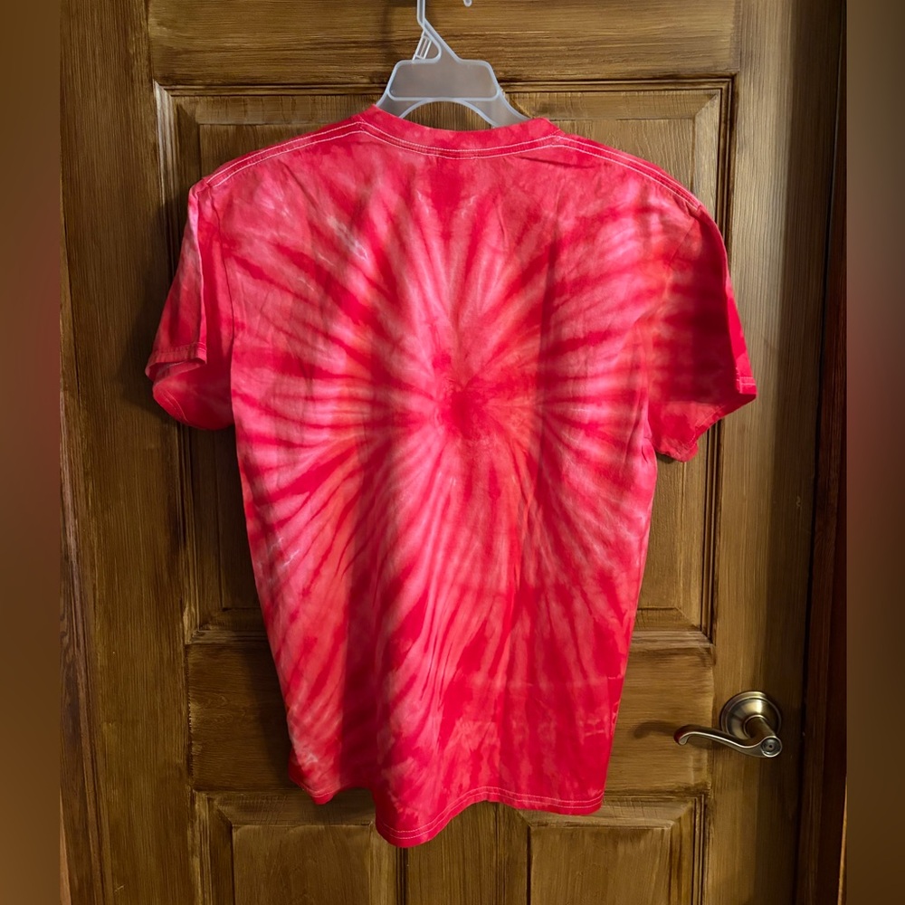 OHIO STATE Buckeyes Licensed (Gildan)  100% Cotton Red Tye Dye T-shirt  NWT - Picture 2 of 4